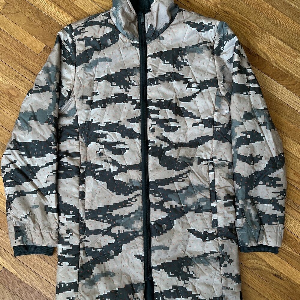 Adidas Jacket Men Long Digital Camo Puffer Coat Parka Overlay Soccer EI739 sz M